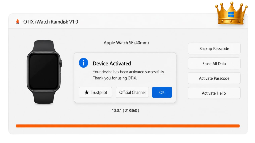 OTIX iWatch Ramdisk application screenshot